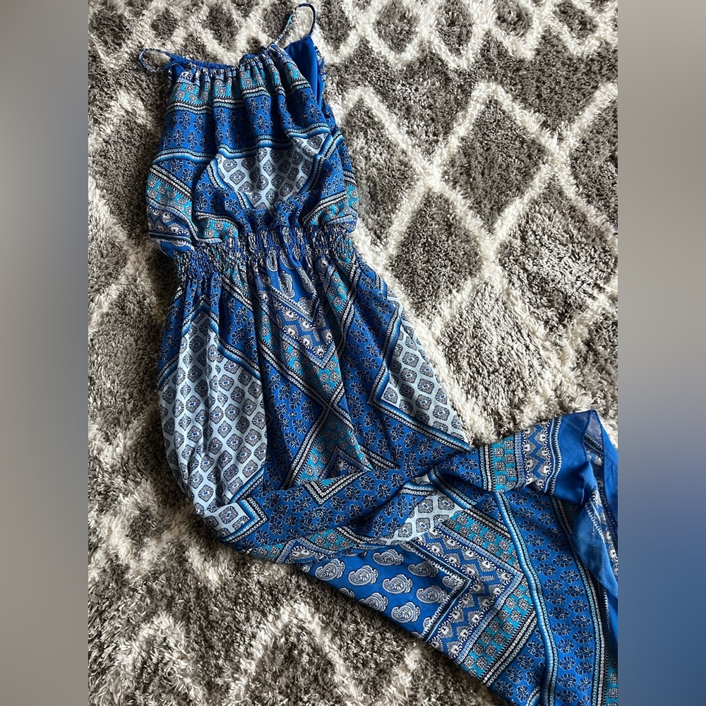 Sweet Storm Medium Blue Sundress